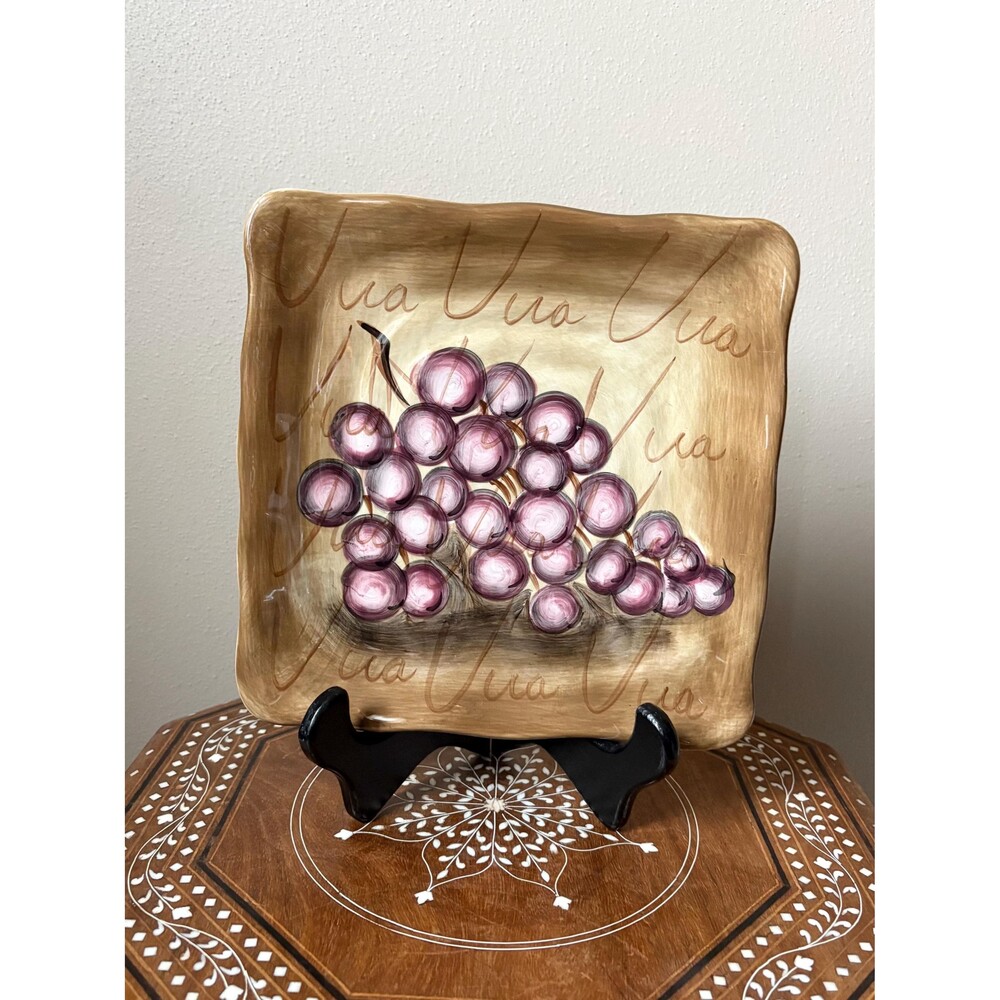 Vintage Tabletops Unlimited ‘Fruition’ Square Salad Plate Grapes